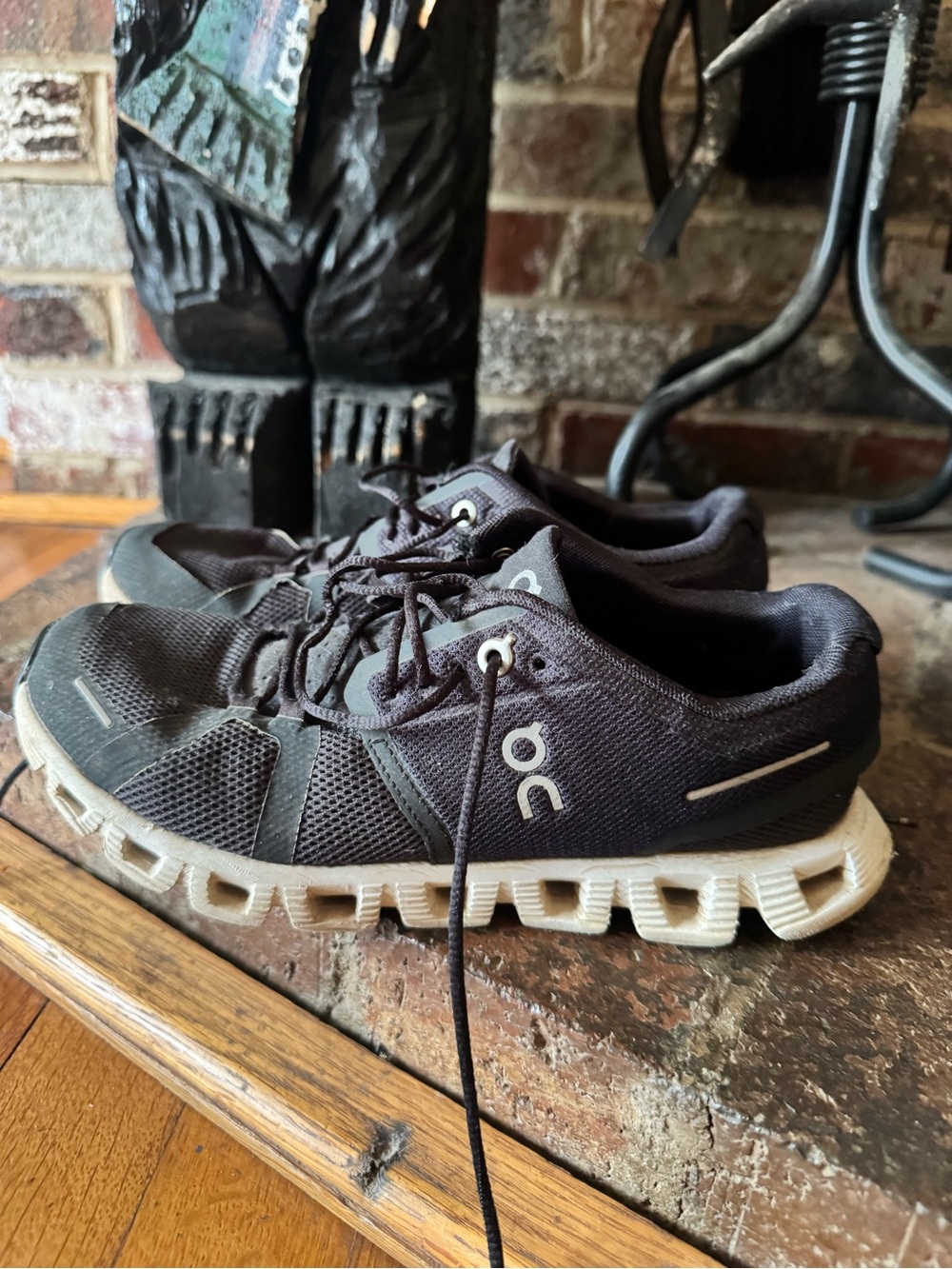 On Running womens Athletic Shoes in Black and White